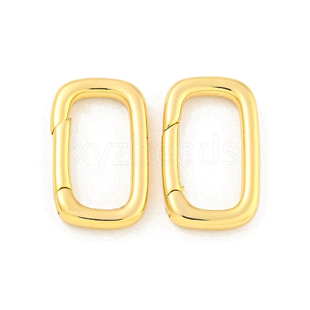 Brass Spring Gate Rings KK-K382-04G-1