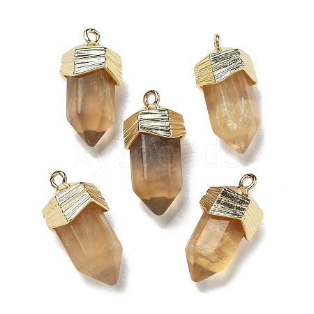 Natural Fluorite Faceted Pendants G-G181-03G-07-1