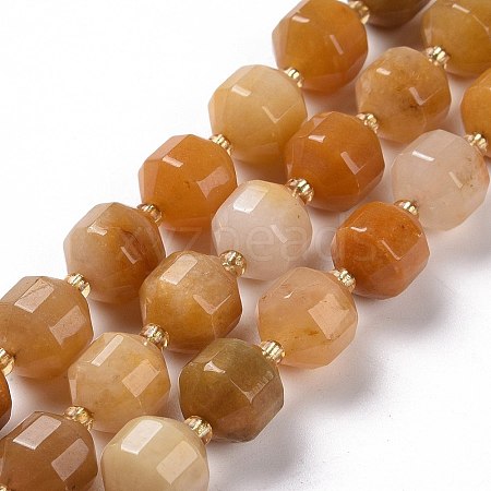 Natural Topaz Jade Beads Strands G-G990-F14-1