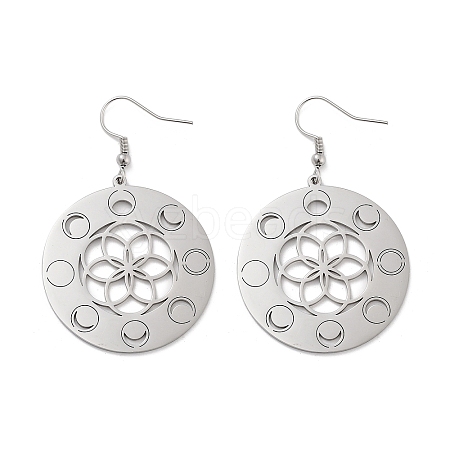 Non-Tarnish 304 Stainless Steel Dangle Earrings EJEW-P271-11P-1