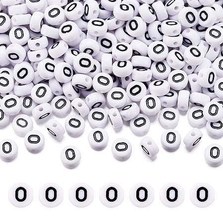 500Pcs Acrylic Horizontal Hole Letter Beads OACR-YS0001-03O-1