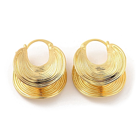Rack Plating Brass Hoop Earrings EJEW-K263-07G-1