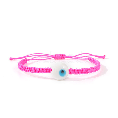 Handmade Lampwork Evil Eye Bead Braided Bracelets UN6877-11-1