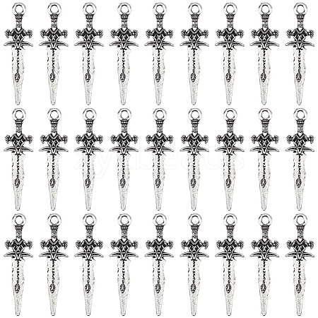 100Pcs Tibetan Style Alloy Pendants TIBEP-SC0003-53AS-1