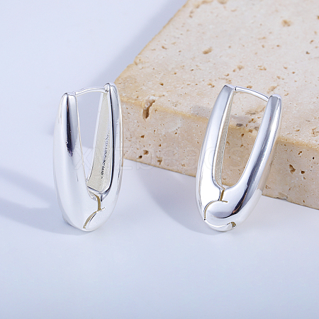 Elegant Brass Oval Hoop Earrings OO0758-1