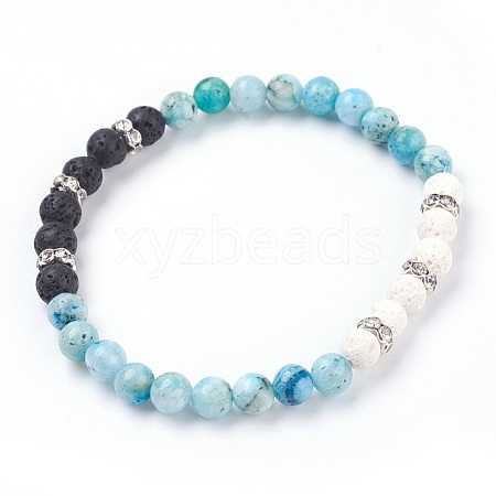 Natural Hemimorphite Stretch Bracelets BJEW-JB03739-02-1