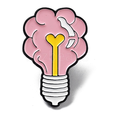 Heart Candy Floss Lamp Bulb Enamel Pins JEWB-Q001-01EB-04-1