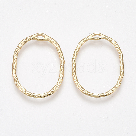 Brass Open Back Bezel Pendants KK-S350-404-1