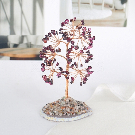 Natural Garnet Chips Tree Decorations PW-WG19957-14-1