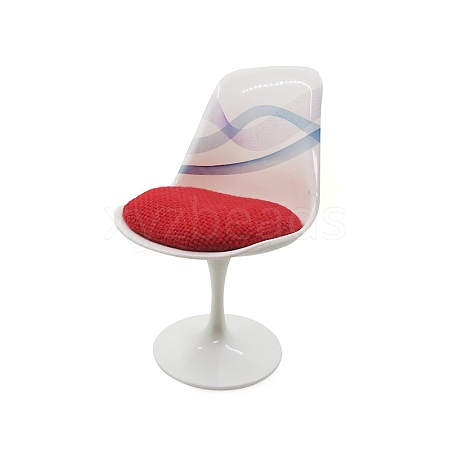 Plastic Office Chair with Pillow Miniature Ornaments PW-WGB6EF8-05-1