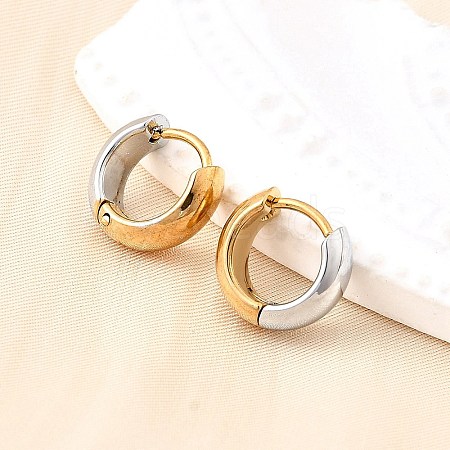 304 Stainless Steel Hoop Earrings EJEW-Z123-01A-GP-1