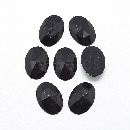 Acrylic Rhinestone Flat Back Cabochons LS-GACR-Q011-30x40-01-1
