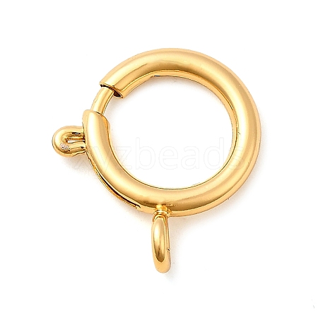 Brass Spring Ring Clasps KK-D407-20G-F-1