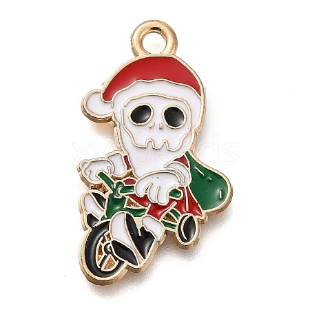 Christmas Theme Alloy Enamel Pendants ENAM-Q508-02E-1