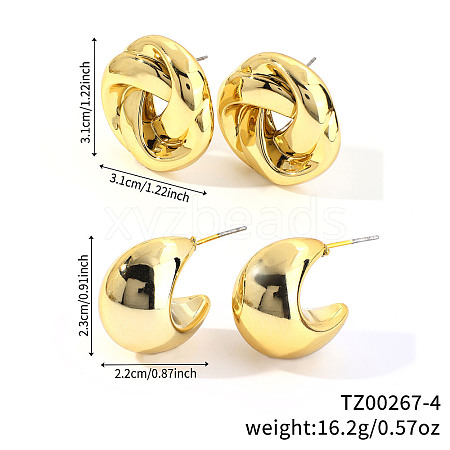 2 Pairs Elegant Fashionable Plastic Earring Sets ZG6884-4-1