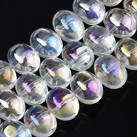 Electroplate Glass Beads Strand X-EGLA-S188-22-B03-1