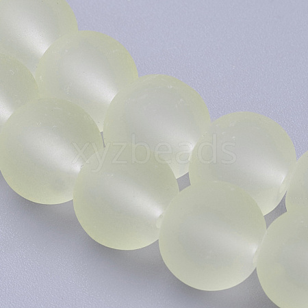 Transparent Glass Bead Strands GLAA-S031-10mm-23-1