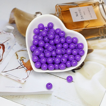 Opaque Acrylic Beads OACR-SZC0001-02B-12-1