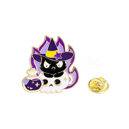 Hallow Theme Cat Enamel Pins PW-WGEE3A8-03-1