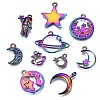 Rainbow Color Alloy Pendants PALLOY-S180-193-NR-1