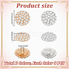 AHADERMAKER 16Pcs 2 Colors 1-Hole Alloy Rhinestone Shank Buttons BUTT-GA0001-17-2