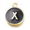 Brass Enamel Pendants KK-H103-02X-G-1