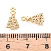 Christmas Theme Brass Micro Pave Clear Cubic Zirconia Pendants KK-T073-19G-3