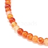 Mini Natural Carnelian Beaded Stretch Bracelets BJEW-JB07669-06-5