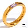 304 Stainless Steel Pave Cubic Zirconia Finger Rings FS-WG61B2A-17-1
