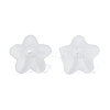 Transparent Frosted Acrylic Flower Beads X-PL554-5