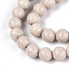 Dyed Natural Fossil Beads Strands G-T139-6mm-66A-4