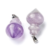 Natural Amethyst Pendants G-G998-C02-3