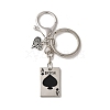 Alloy Playing Card Keychains KEYC-A013-01B-01-1