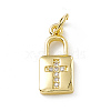 Brass Micro Pave Cubic Zirconia Pendants ZIRC-F132-45G-1