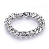 Tarnish Resistant 304 Stainless Steel Curb Chains Bracelets BJEW-E346-30P-1