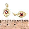 Brass Enamel Pendants KK-Q006-15G-3