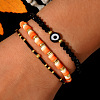 Halloween Theme 3Pcs 3 Styles Glass Beads Stretch Bracelet Set for Women Men TL8429-3