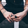 304 Stainless Steel Wolf Link Bracelet with Mesh Chains for Men Women BJEW-SZ0002-65-7