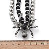 Gothic Alloy & Plastic Beaded Stretch Necklaces NJEW-K390-01P-6