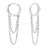 1Pair 925 Sterling Silver Hoop Earrings EJEW-UN0002-85P-1