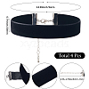 4Pcs Velvet Ribbon Choker Necklaces NJEW-SC0001-70A-2