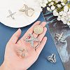 CHGCRAFT 6Pcs 6 Style Crystal Infinity-shaped & X-shape & Three Ring Shape Rhinestone Scarf Buckle Rings JEWB-CA0001-03-3