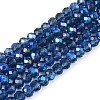 Electroplate Glass Beads Strands X-EGLA-A044-T4mm-L12-1