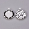 Alloy Pendant Cabochon Settings X-PALLOY-A18941-AS-FF-1
