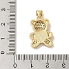 Rack Plating Brass Micro Pave Clear Cubic Zirconia Pendants KK-P268-05A-G01-3