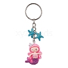 Mermaid Opaque Resin Pendant Keychain KEYC-JKC00624-03-1