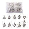 Rhombus Alloy Charms ZIRC-CD0001-02-1