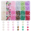 552Pcs 11 Colors Frosted Baking Paint Glass Beads DGLA-FS0001-14-1