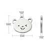 304 Stainless Steel Charms STAS-CJC0008-10P-03-2