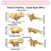 SUNNYCLUE 24Pcs 3 Styles Brass Pave Clear Cubic Zirconia Connector Charms KK-SC0004-24G-2
